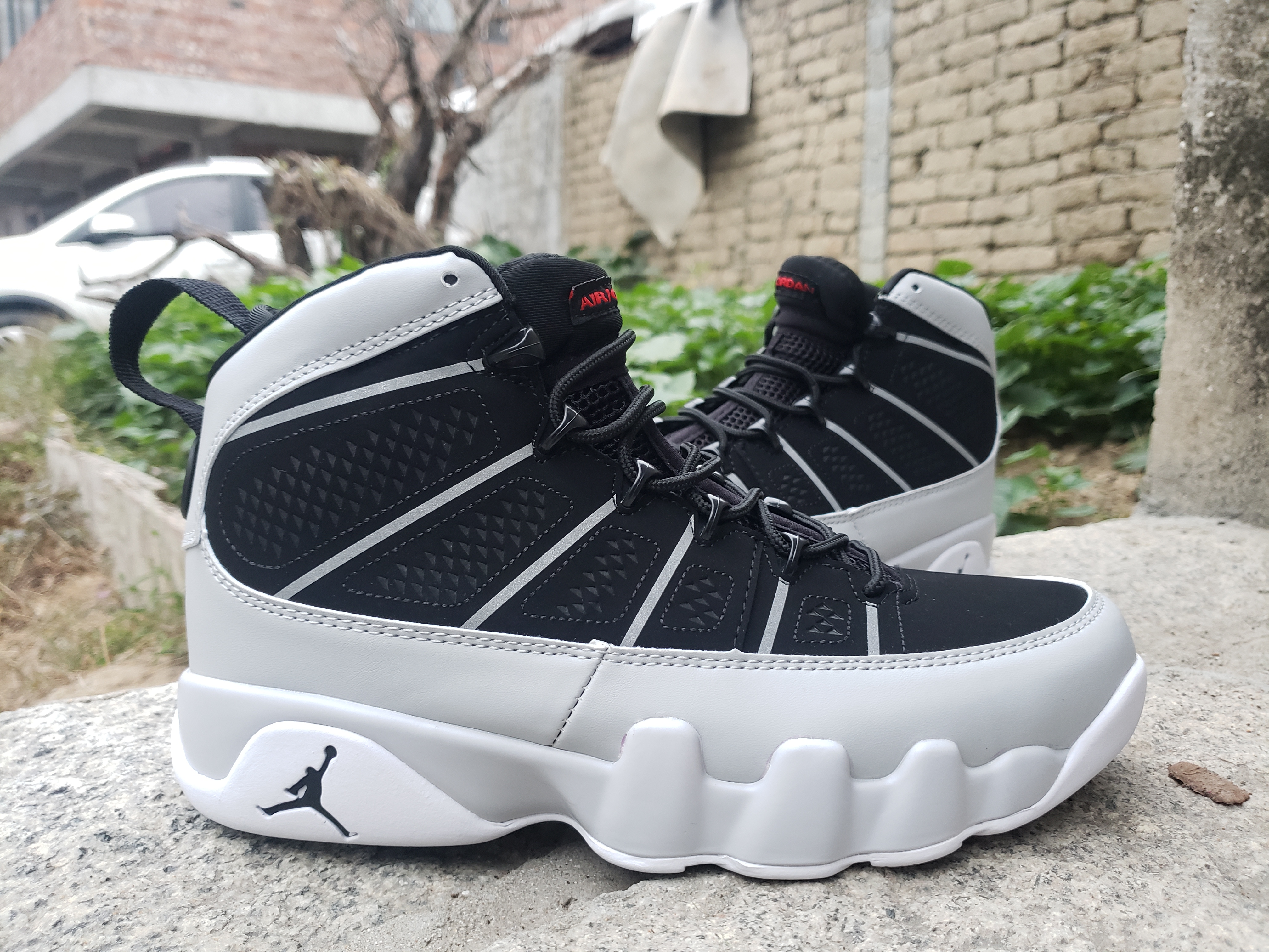 2021 Air Jordan 9 Black White Shoes - Click Image to Close